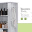 Grande armoire de rangement moderne avec compartiment inclinable et tablettes réglables, rangement latéral à gauche et à droite-1081955035