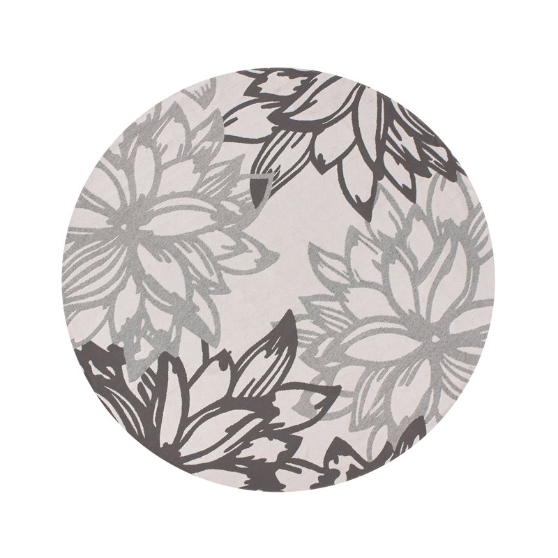 Outdoor Rug SOLAPUR Grey, Round 120 cm