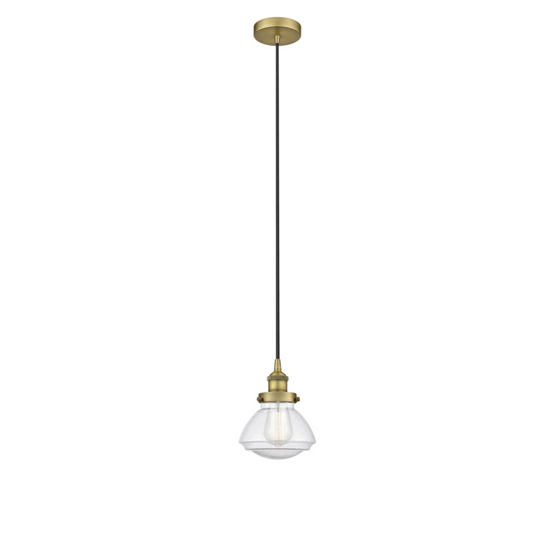 Luminaire suspendu simple à 1 lumière Caille, Laiton brossé