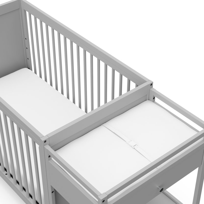 Fable 4-in-1 Standard Convertible Crib and Changer, Pebble Grey