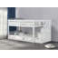 Mobilier de chambre à coucher de style transitionnel avec lit superposé simple au-dessus d'un lit simple bas et lit escamotable réversible
