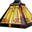 Mini-luminaire suspendu en bronze noirâtre de style Tiffany Wilmot Mission 8 po de large