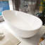 Baignoire autoportante à surface solide de style spa - Baignoire profonde 66,9 "avec trop-plein