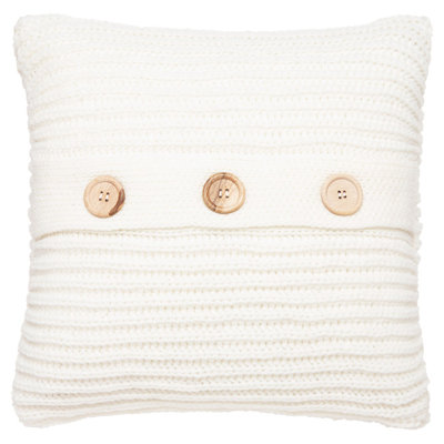 Chunky Knit Striped Scatter Cushion with Filling