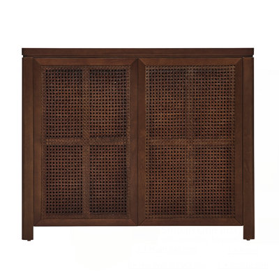 Rattan Buffet Cabinet with Outlet Holes