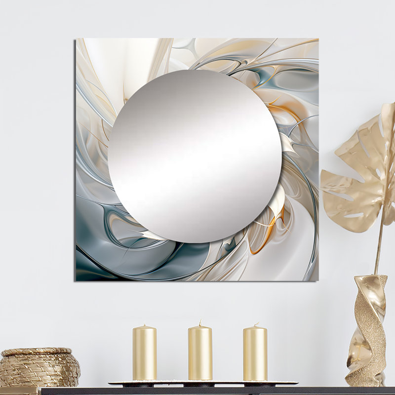 Pailynn - Miroir carré abstrait pour botanique, 23 po x 23 po