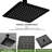 Matte Black 16" Square Bathroom Shower Head - 304 Stainless Steel Rainfall 16 Inch-121169456