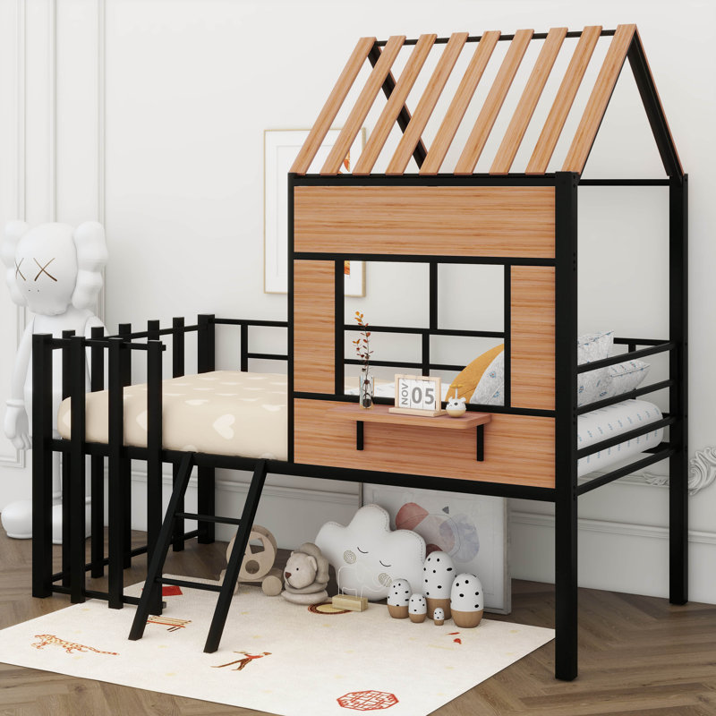 Barrière de sécurité pour lit simple en métal, Noir, noir, noir, noir