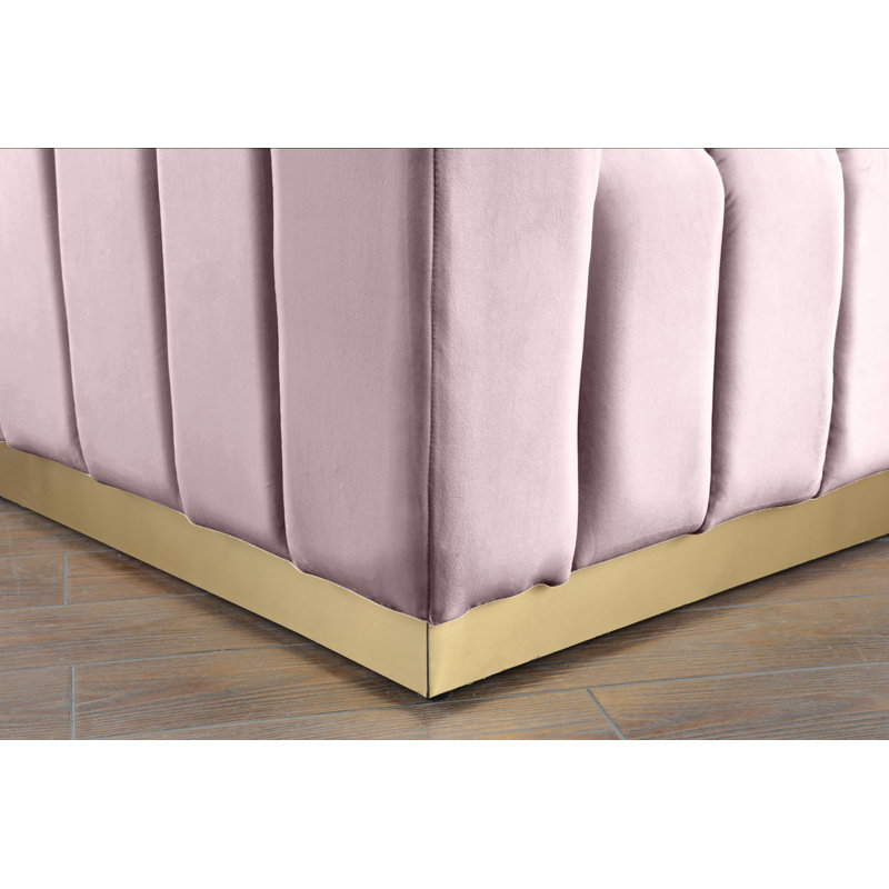 Canapé à accoudoirs tuxedo 86,5 po Tyneside, Rose