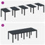 Ensemble de salle à manger de jardin 11 pièces vidaXL en polypropylène anthracite-1693225987-1693225984