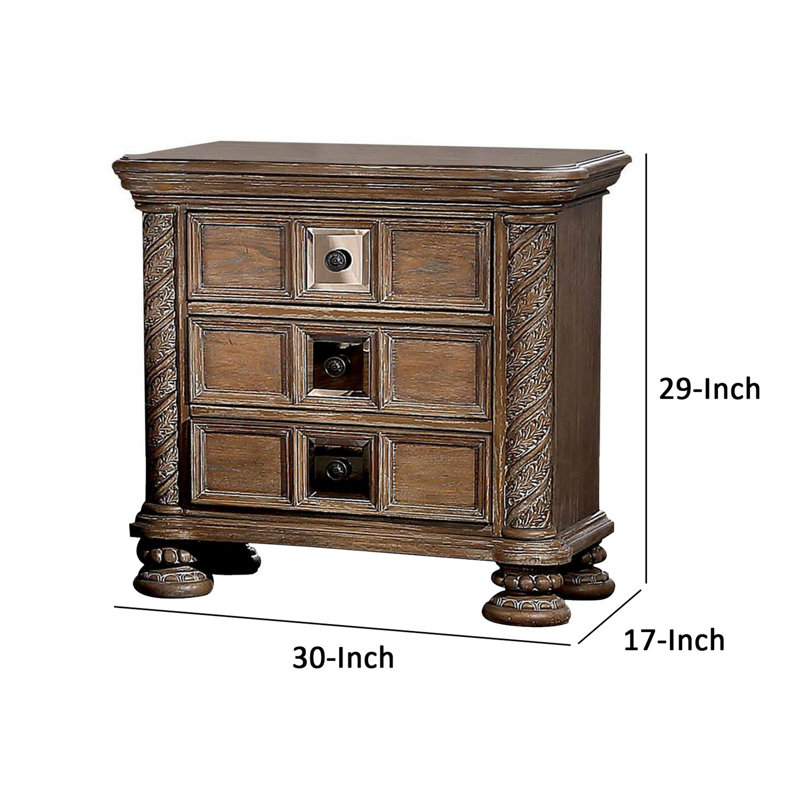Ammadis 30'' W Solid Wood Nightstand