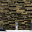Marrona Interlocking 12 in. x 12 in. Glossy Glass Mosaic Floor and Wall Tile