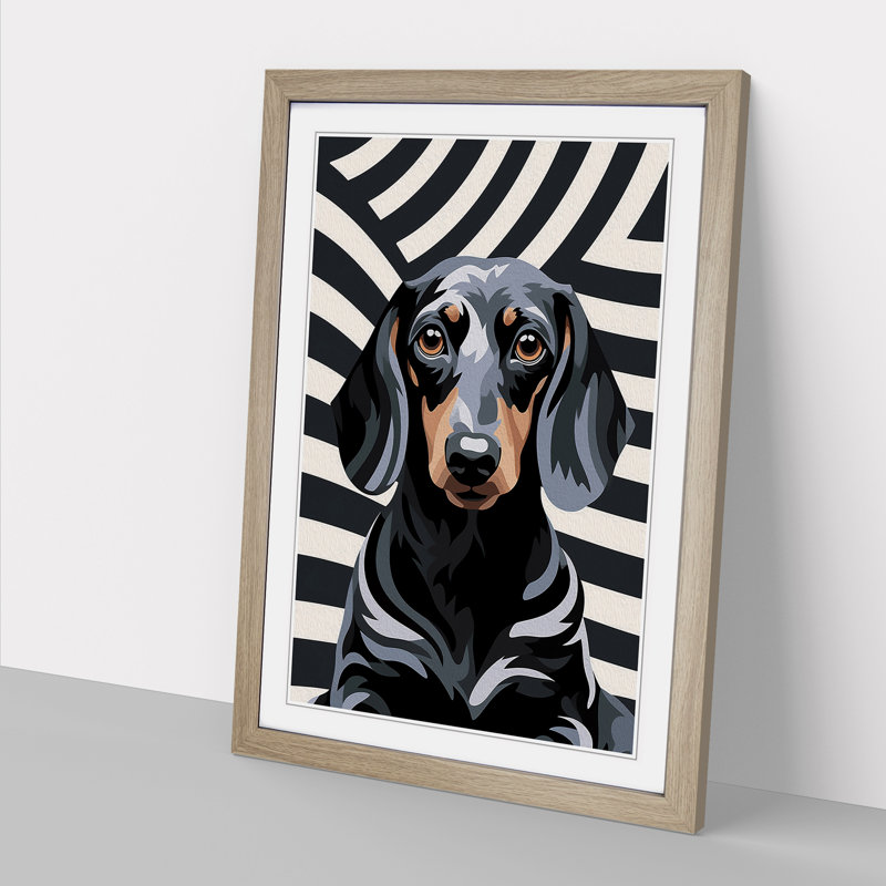 Single Picture Frame Print on Wood, Oak Framed, 34cm H x 25cm W