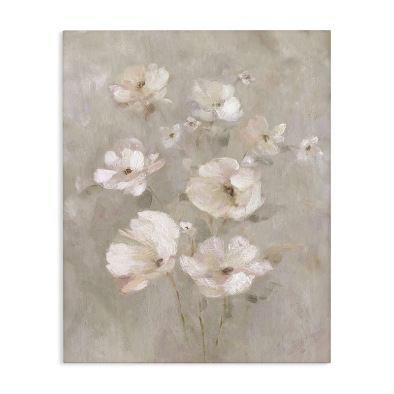 Blush Florals over Beige Canvas, design by Carol Robinson, 48" H x 36" W