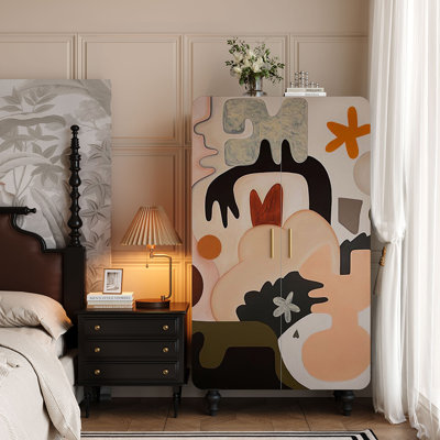 New Chinese-style retro painted wardrobe