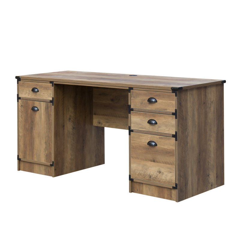 Ensemble de bureau de direction 2 pièces, Chêne rustique