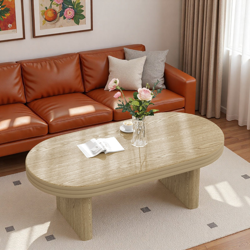 Table basse Mid Century Modern, Naturel