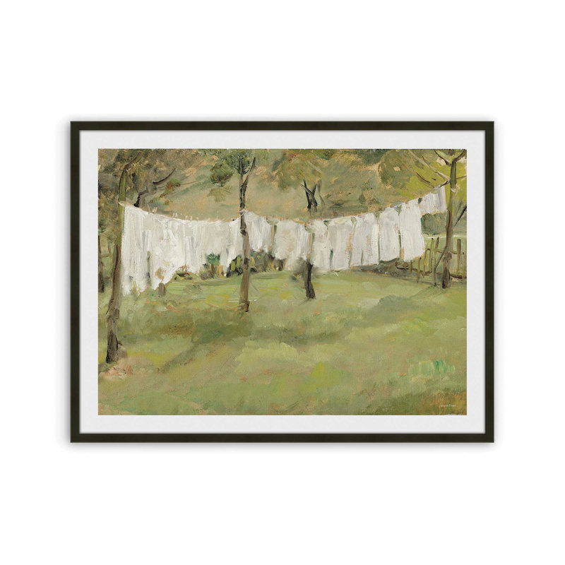 «Laundry Day I» sur toile par impression à lettres et doublée, H 8 po x l 12 po, Noir