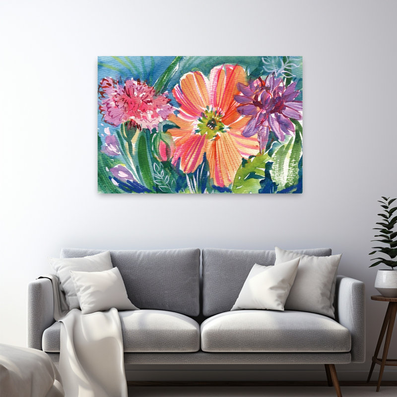 Fleur secrète, art floral, H 48 po x l 32 po