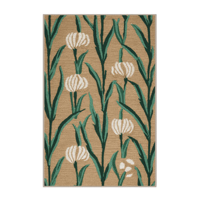 Washable Wild Garlic Vegetables Area Rug