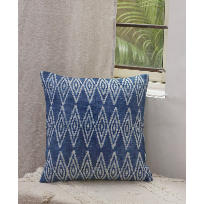 Nira Indigo Square Pillow Cover