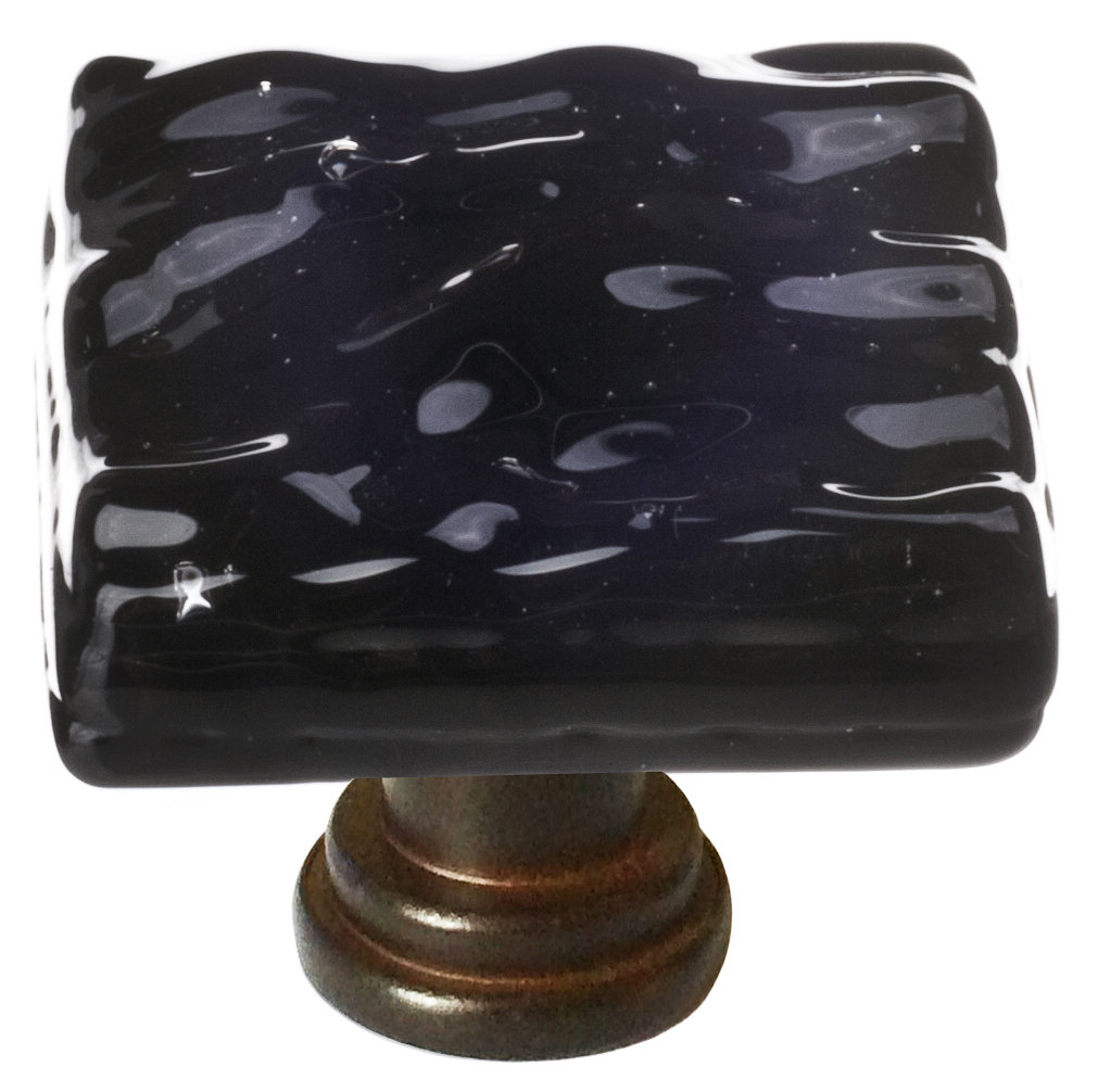 Glacier Square Cabinet Knob, Oil Rubbed Bronze, Black