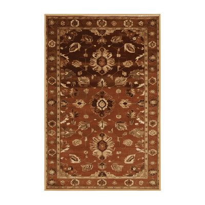 Tapis brun turc lavable à la machine