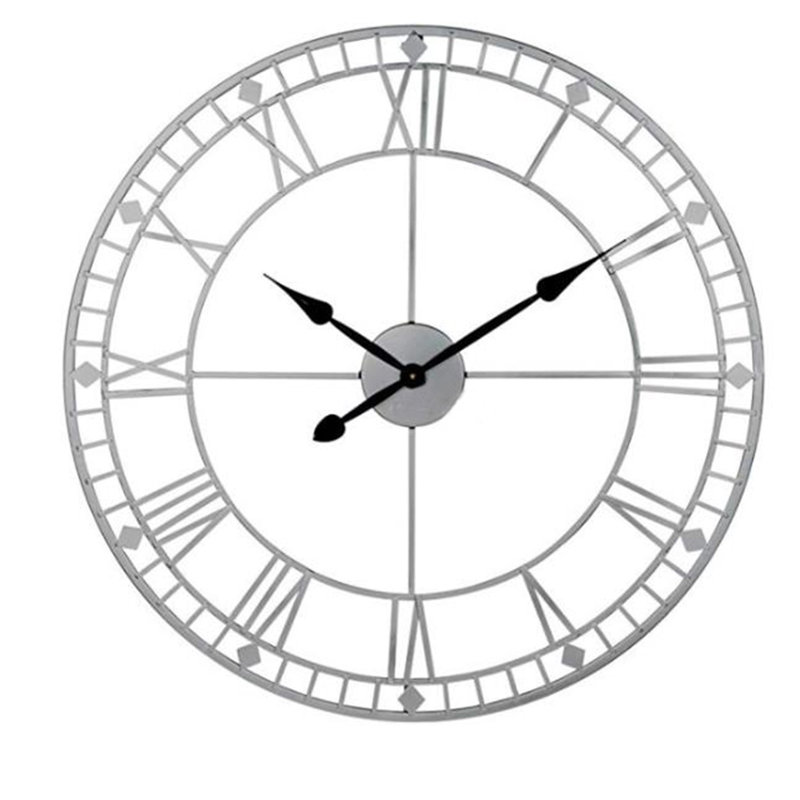Abner Metal Wall Clock, White