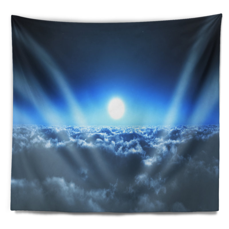 Tapisserie paysage paysage au-dessus des nuages, H 32 po x l 39 po