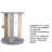 PETMAKER Cat Scratching Post - Scratcher Posts with Carpeted Scratch Pad Base and Perch - Furniture Scratching Deterrent for Indoor Cats-70897451