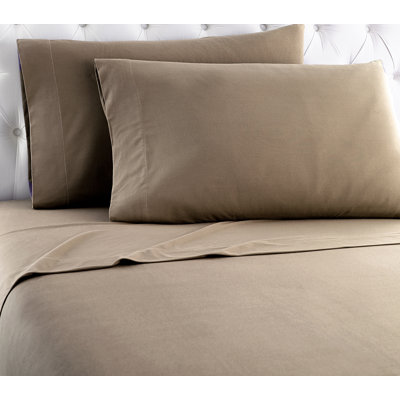 Ensemble de draps à poche profonde en microflanelle® de couleur unie