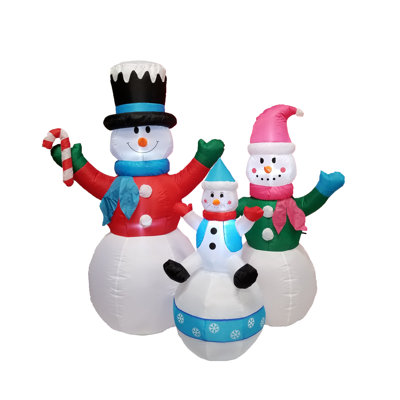 Décoration de jardin gonflable de bonhomme de neige de bonhomme de neige de 6 pieds de hauteur