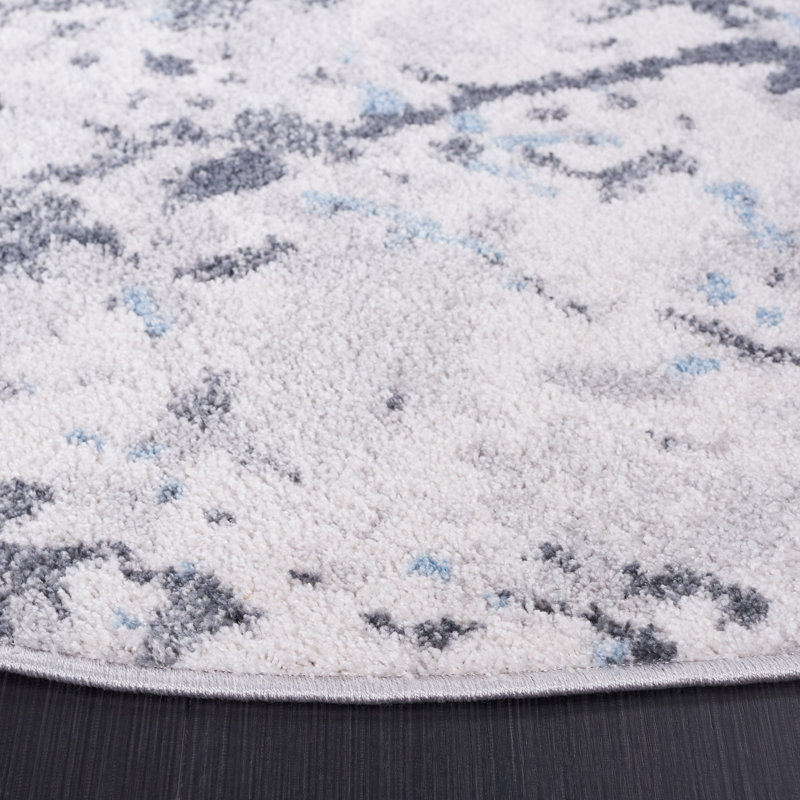 Ethellee Performance Abstract Rug, Round 6'7"