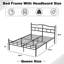 Base de lit grand 14 pouces avec tête et pied de lit-1954684117