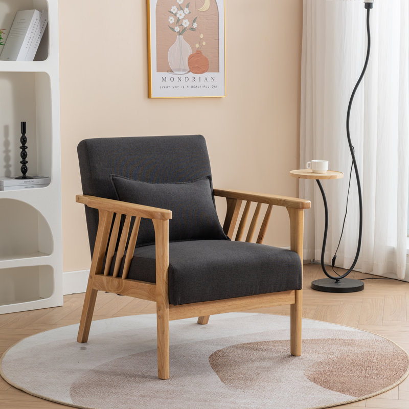 Fauteuil Kialie, Lin gris foncé