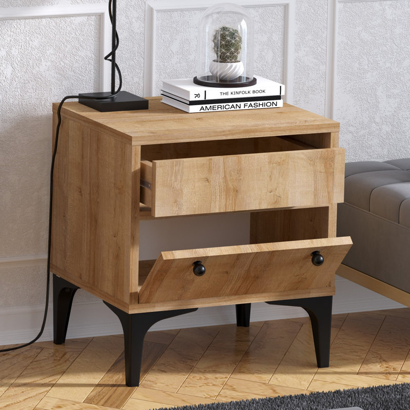 Quezada 45 cm W Bedside Table