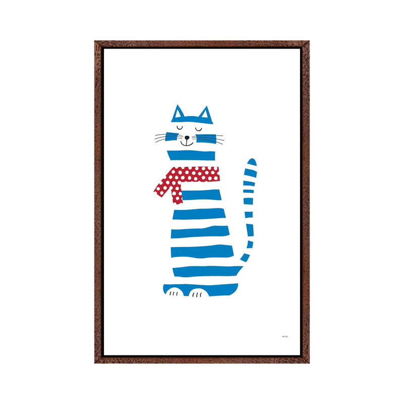 Cat 1 Piece Wall Art on Canvas, 101.6 cm H x 66.04 cm W, Classic Wood Framed