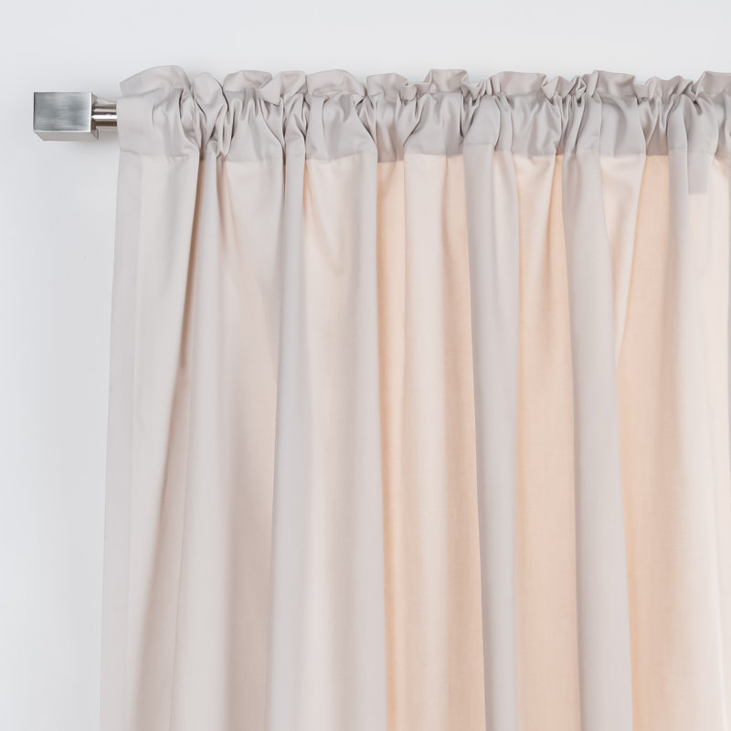 Rideau en mélange de coton Desma, L 52 po x L 84 po, Grège