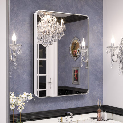 Gervon Rectangle Recessed Medicine Cabinet with Shelves