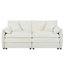 Canapé modulaire à assise profonde avec repose-pieds, siège modulaire en chenille confortable et rembourré en forme de L pour salon, appartement, bureau, bricolage-1445390591