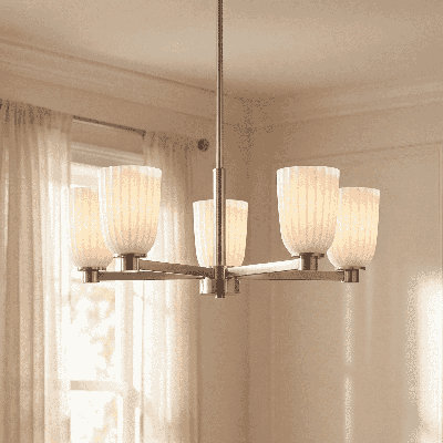 Aldegonde 5-Light Chandelier in Satin Nickel