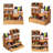 Muti-Functional Wooden Pen Pot Pencil Ruler Storage Holder Desktop Study Office with Drawer