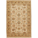 Hand-Knotted High-Quality Cream and Beige Area Rug