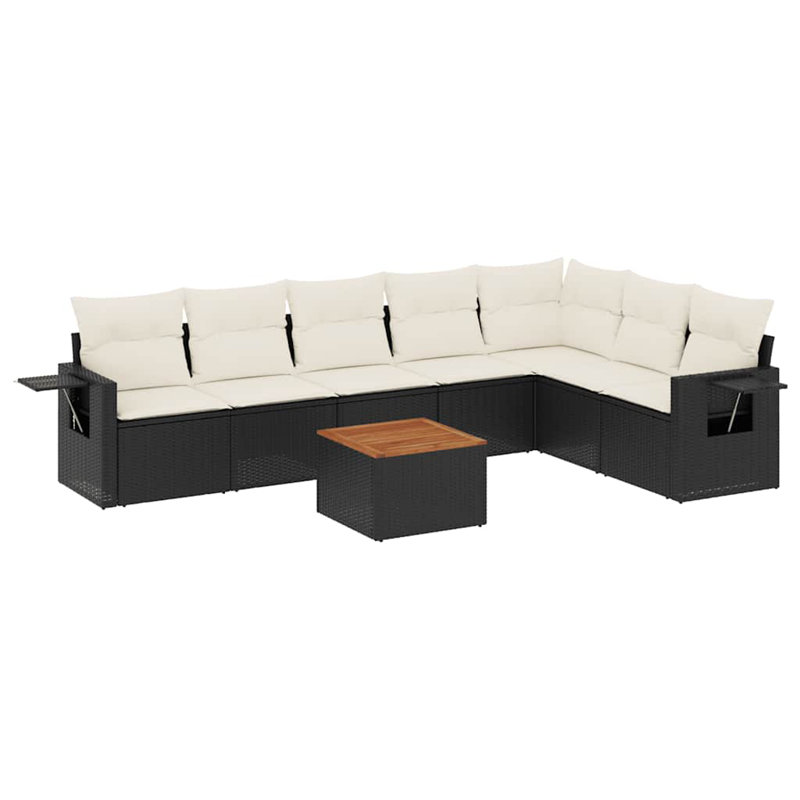 Vidaxl Garden Sofa Set Black
