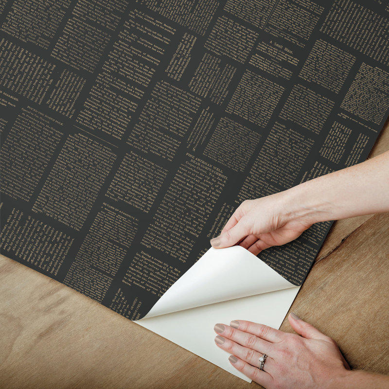 Crafted Editorial Wallpaper, Black