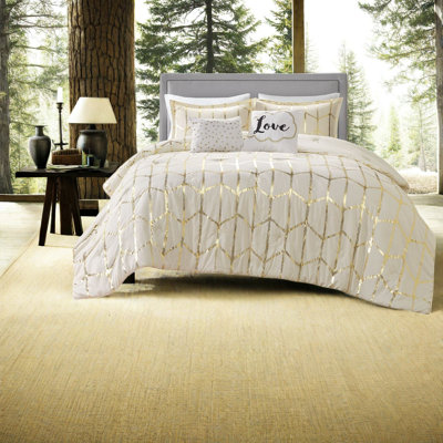 Ultra Soft Bedding Sets, Polyester Full Queen Modern Metallic Home