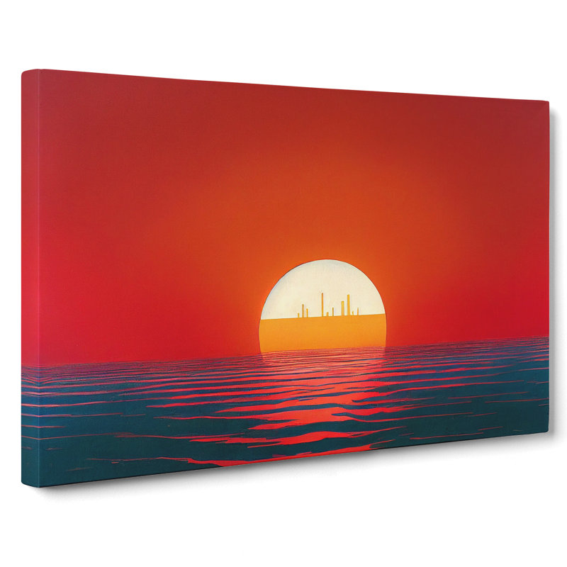 Adventurous Sunset Seascape - Wrapped Canvas, 35cm H x 50cm W x 3cm D