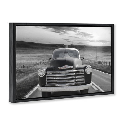 Vintage Car Photography Framed Floater Canvas by Lori Deiter