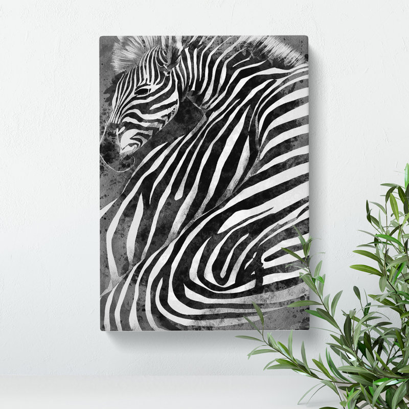 Zebra Art No.2 Abstract - Wrapped Canvas, 76cm H x 50cm W x 3cm D
