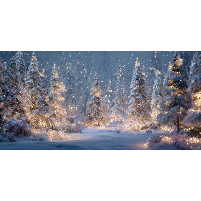 «Enchanted Winter Lights», art mural sur toile, H 20 po x l 40 po